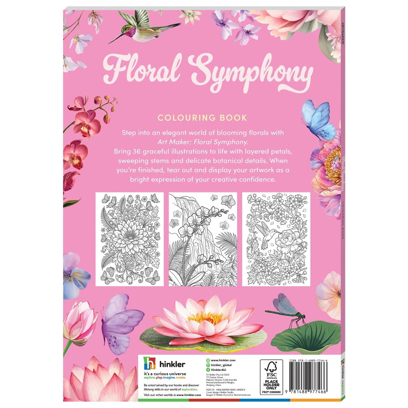Art Maker Floral Symphony Colouring Book 2 of 5