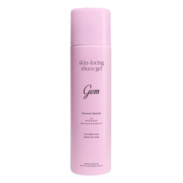 Gem Coconut Vanilla Skin-Loving Scented Shave Gel 195g - Shea Butter, Aloe Vera and Vitamin E