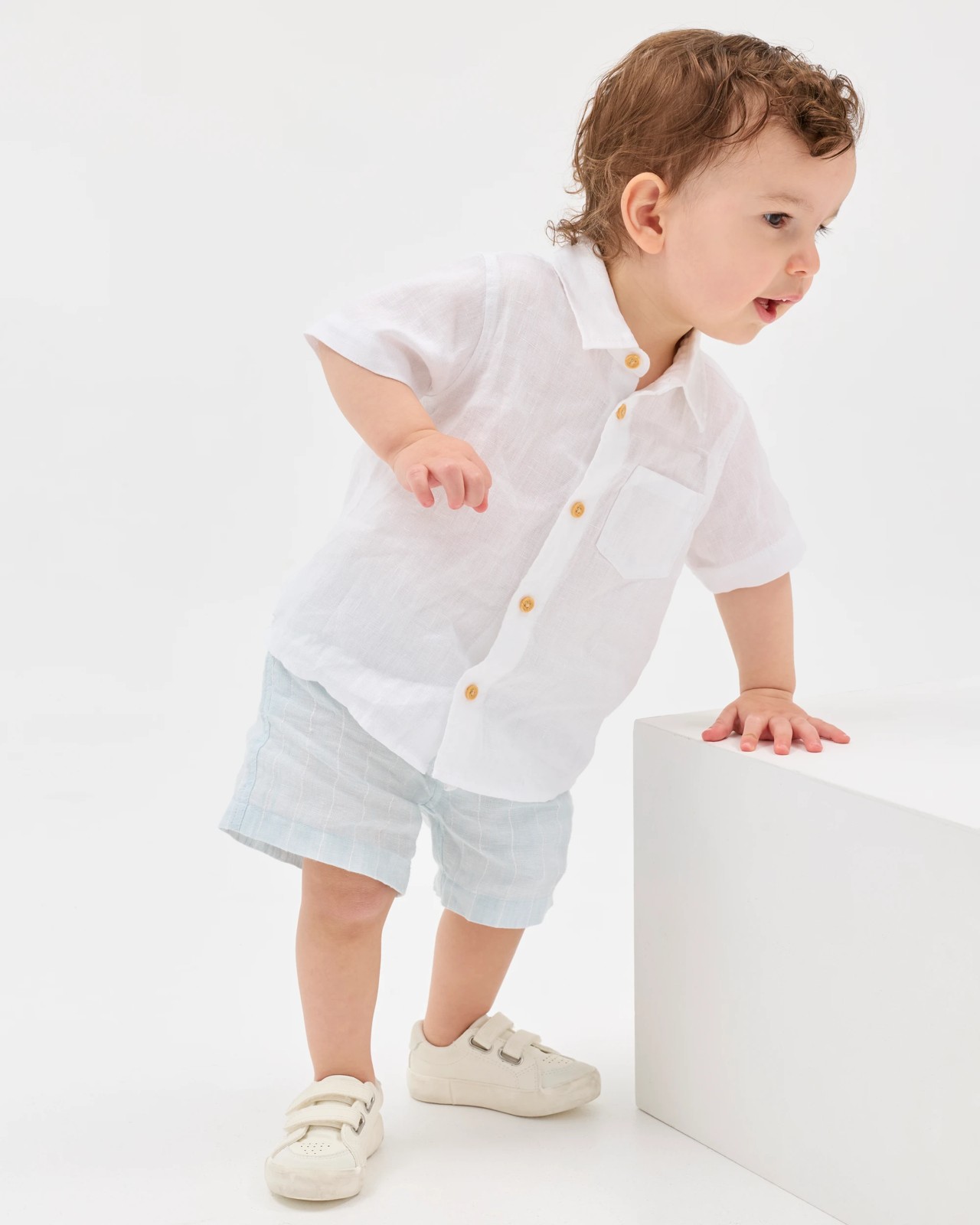 Baby European Linen Shorts 3 of 5