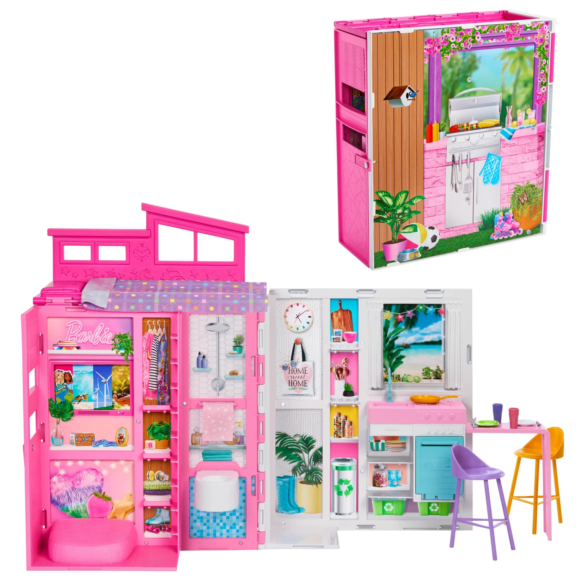 Barbie house playset hot sale