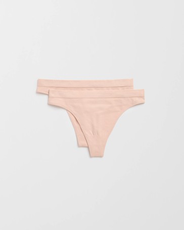Australian Cotton Blend 2 Pack Seamfree G-String Briefs