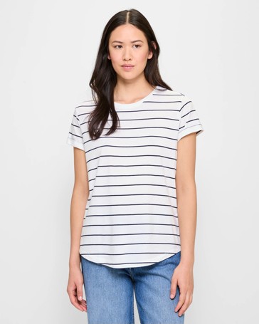 Cotton/Modal Relaxed Crew T-Shirt