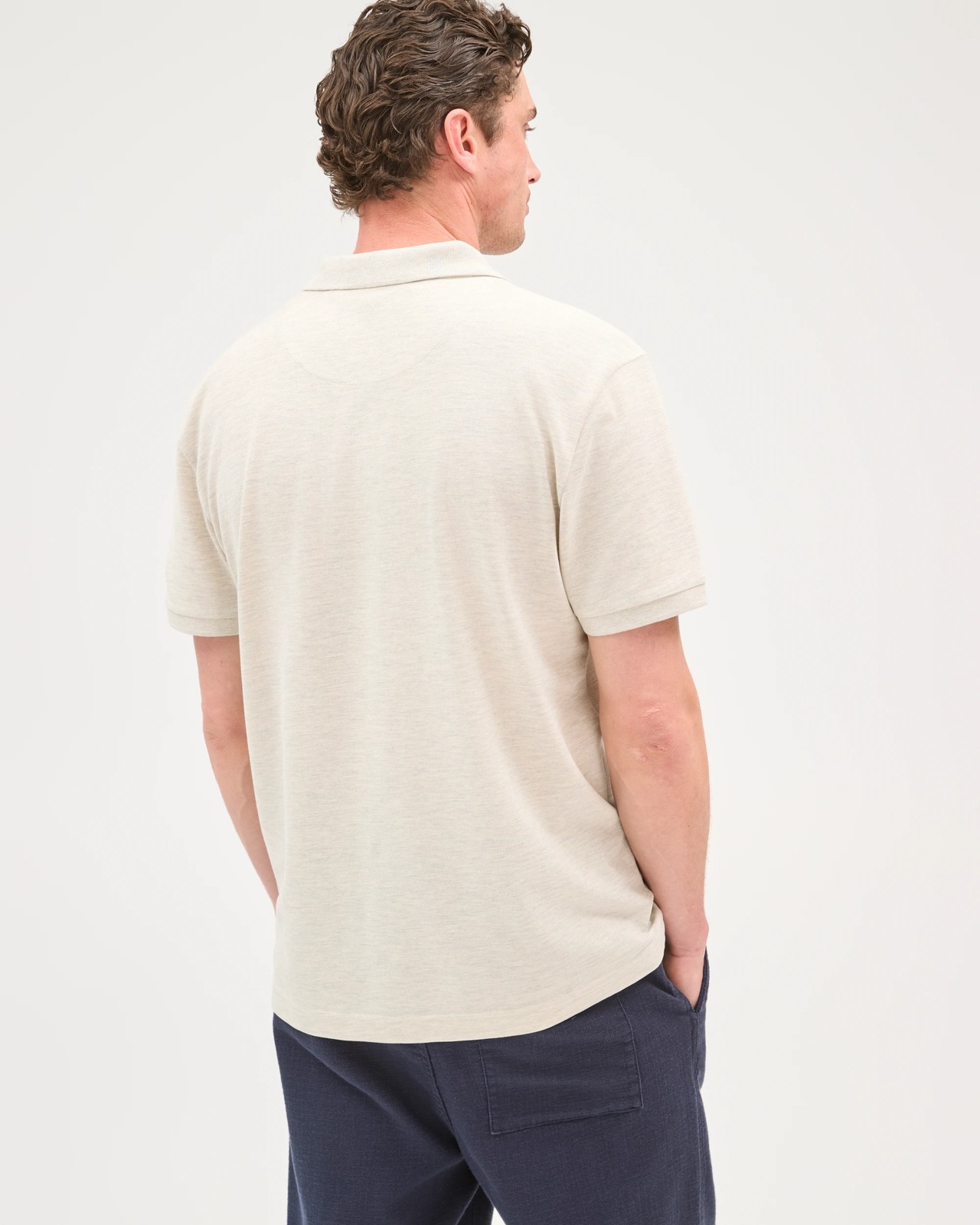 Australian Cotton Short Sleeve Polo Top - Oatmarle 6 of 6