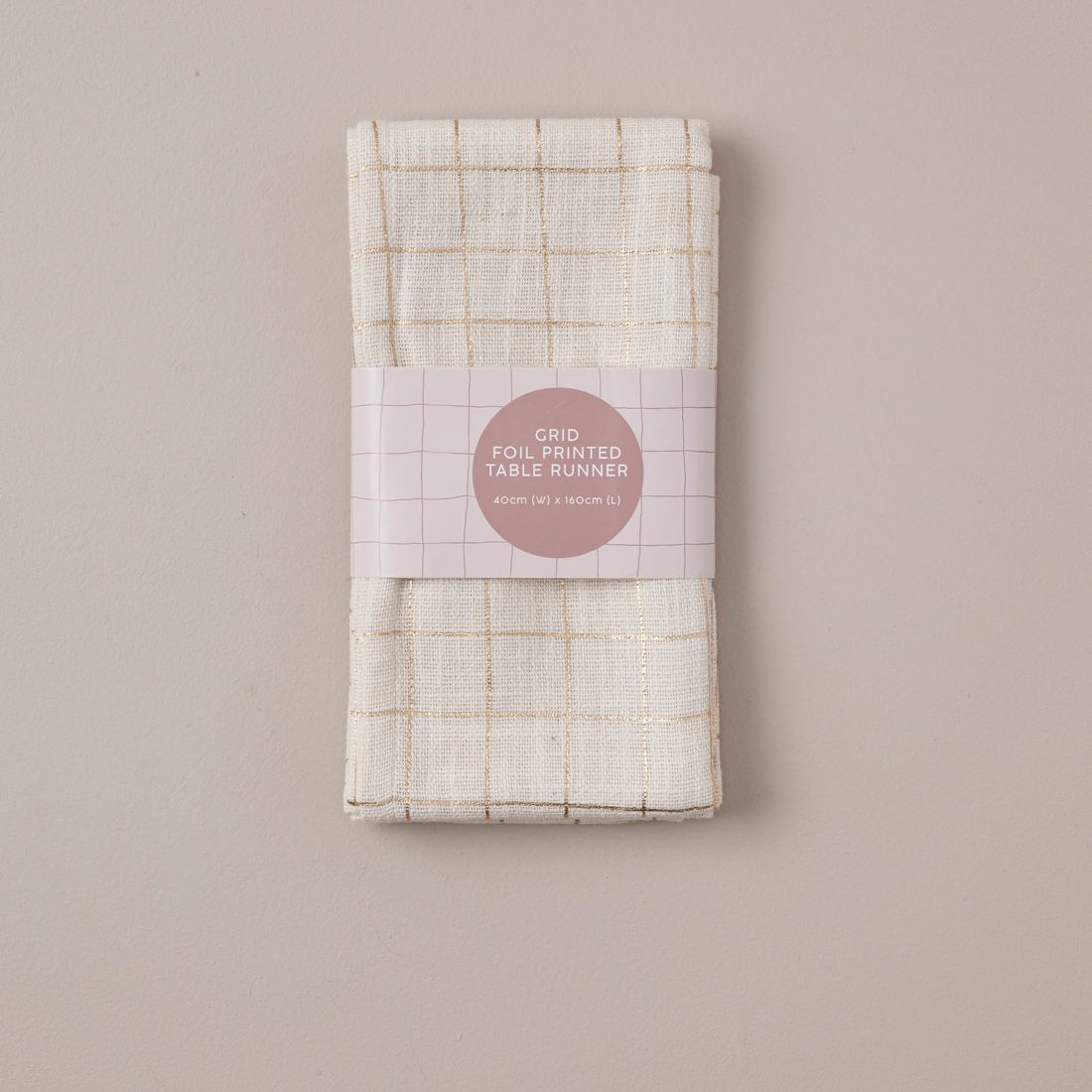 Grid Foil Print Table Runner Target Australia