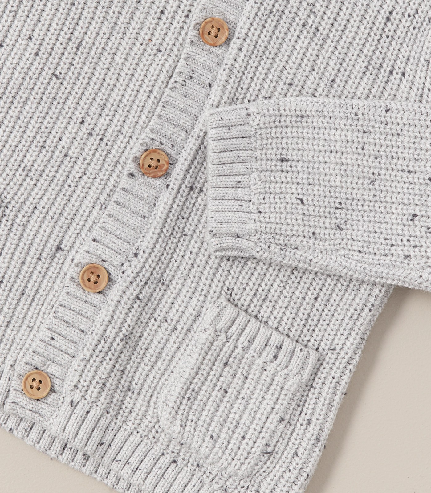 Baby Rib Knit Cardigan with Hood 5 of 5