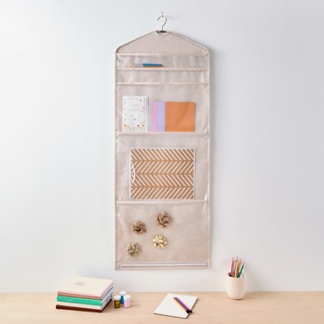 Anko Linen Look Hanging Craft Organiser - Beige
