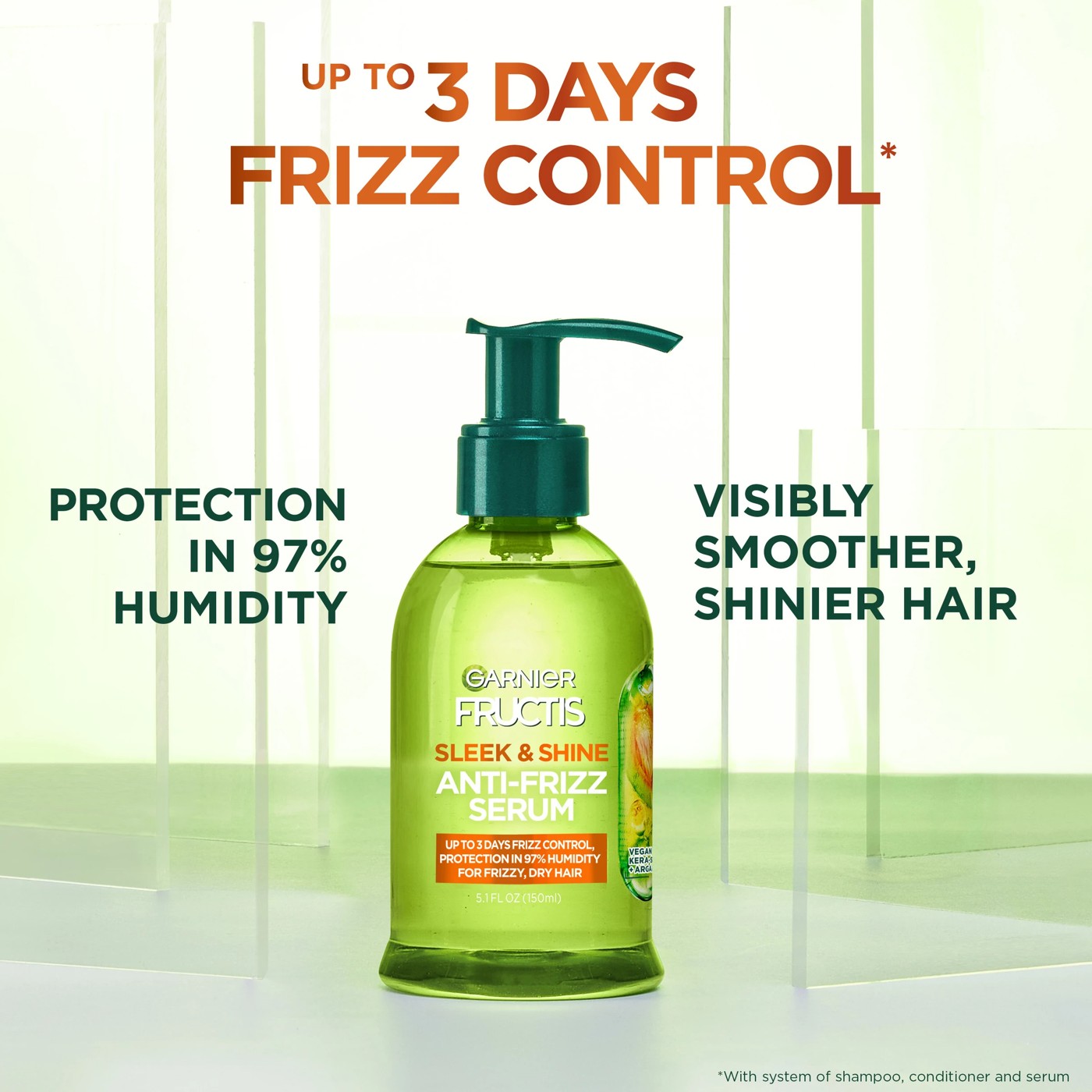 Garnier Fructis Sleek & Shine Anti-Frizz Serum 2 of 6