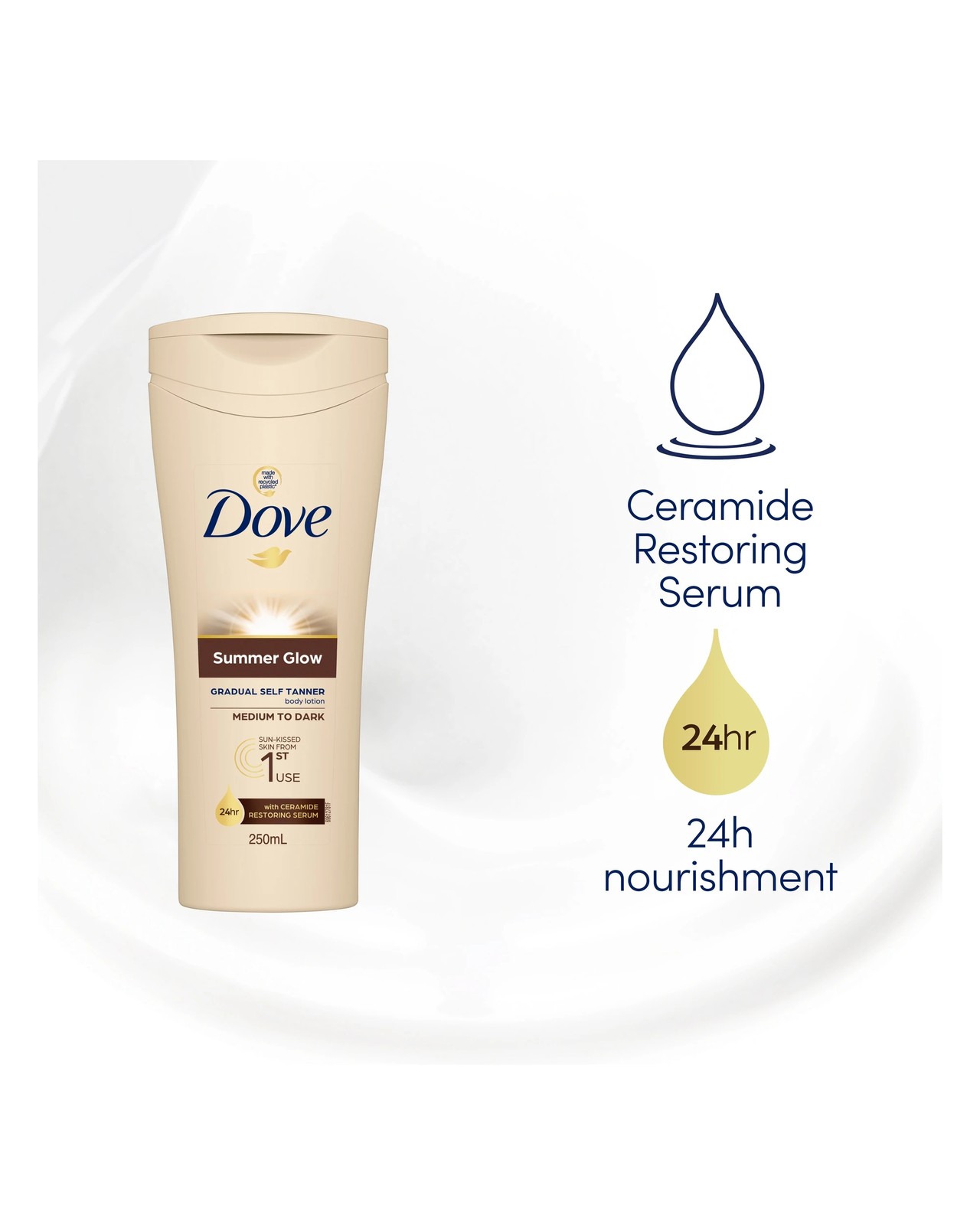 Dove Summer Glow Gradual Tan Body Lotion Medium to Dark 250ml 4 of 6