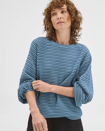 Australian Cotton Long Sleeve Textured Top