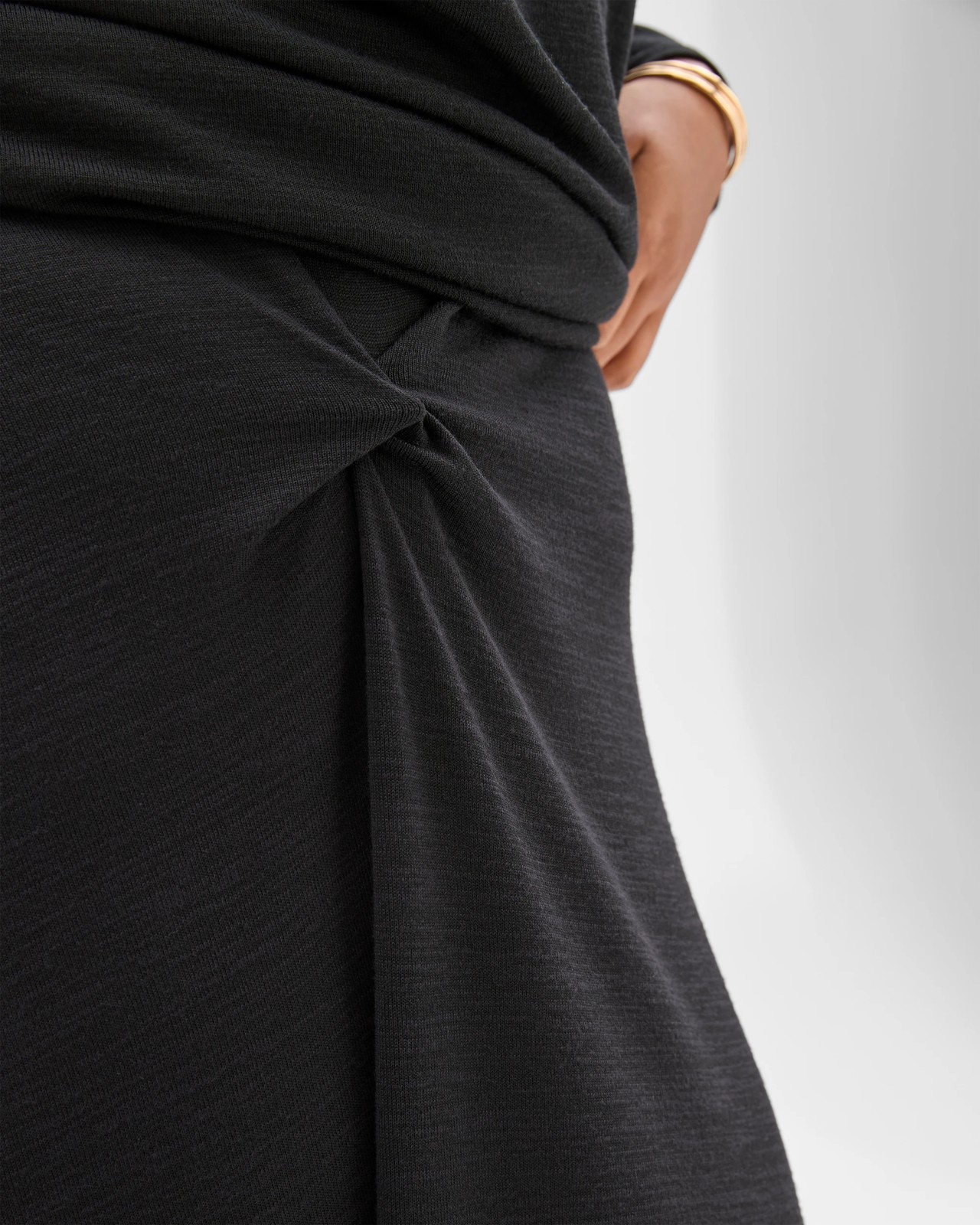 Plus Size Drape Knit Midi Skirt 5 of 6