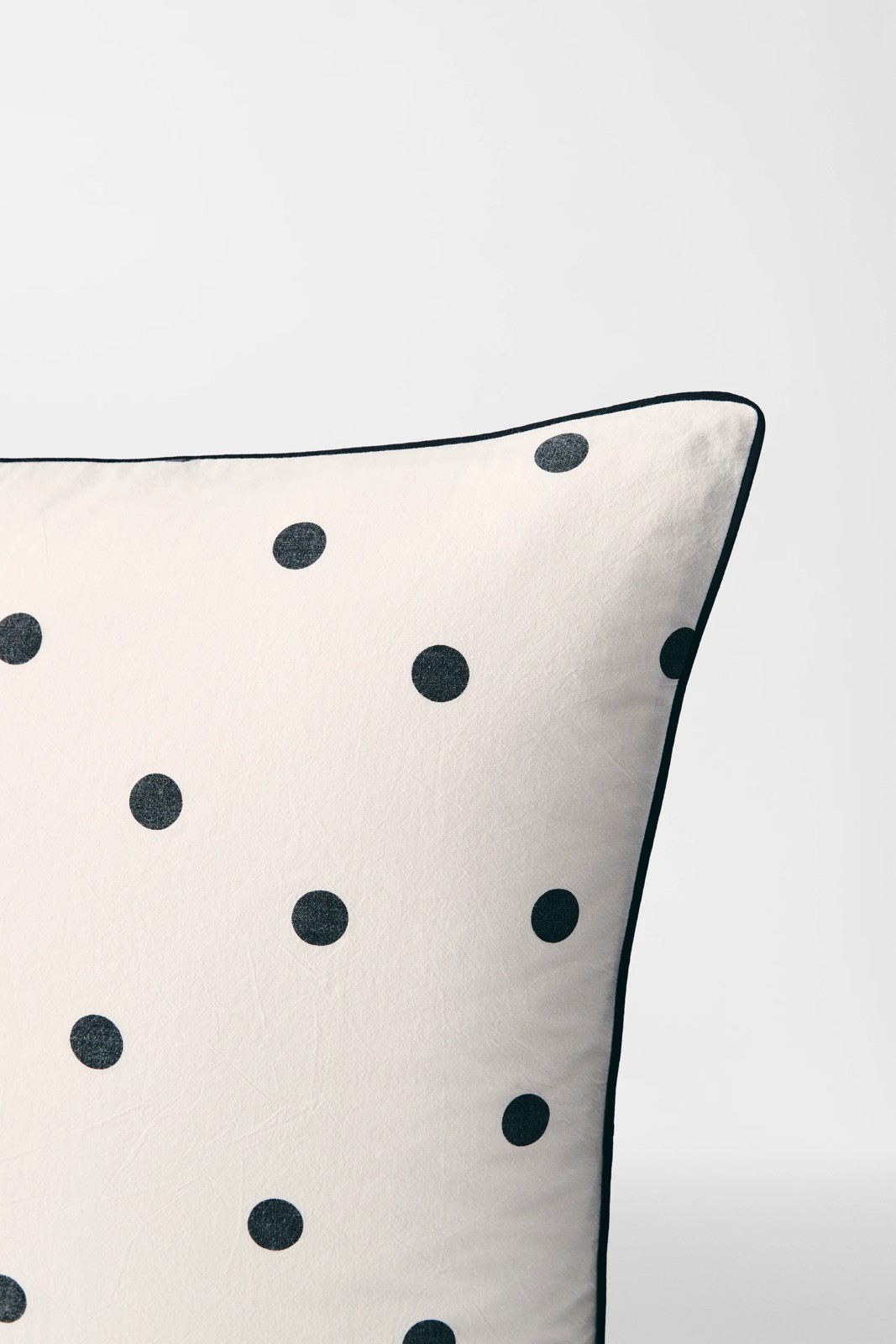 Arlo Polka Dot Stonewash Cotton European Pillowcase - Moonbeam 3 of 5