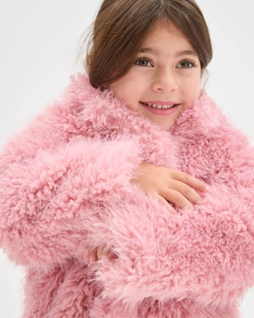 Long Sleeve Faux Fur Coat