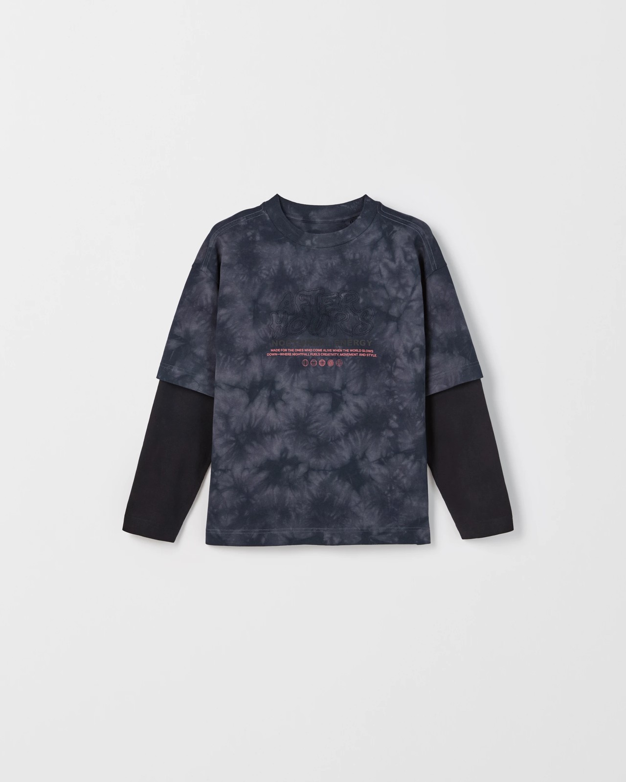 Australian Cotton Oversized Long Sleeve Applique 2Fer T-Shirt 4 of 5