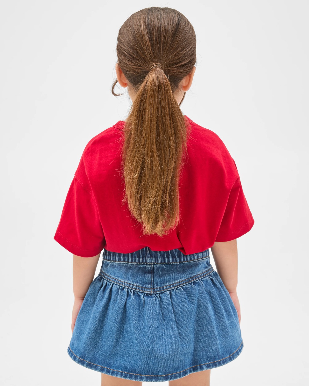 Organic Cotton Heavy Weight Oversized Plain T-Shirt - Red 5 of 5