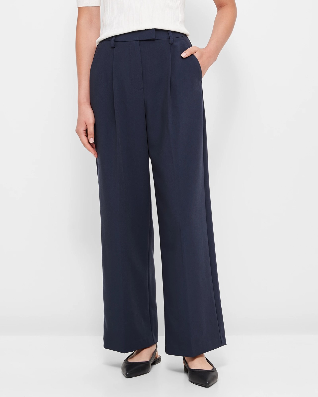 Wide Leg Pants - Preview - Navy Blue