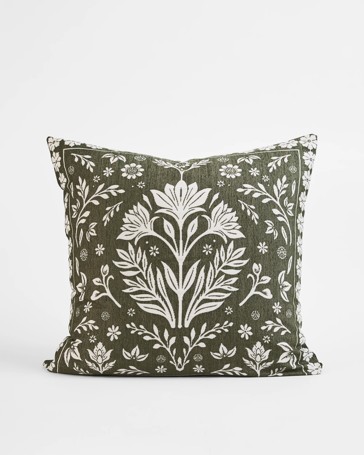 Dixie Boho Chenille European Pillowcase - Olive