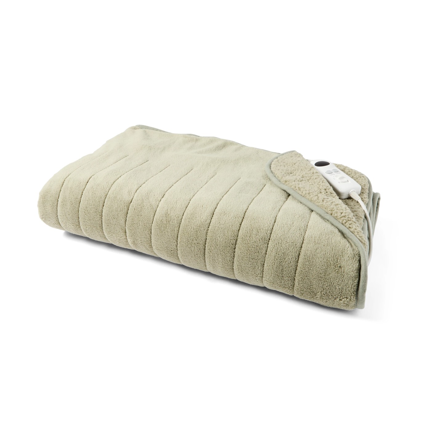 Anko Heated Throw Sherpa - Green 2 of 6