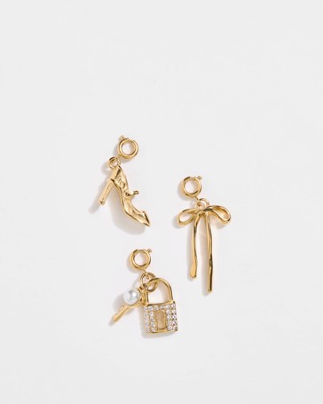 Waterproof 3 Pack Love Lock Theme Charm Set