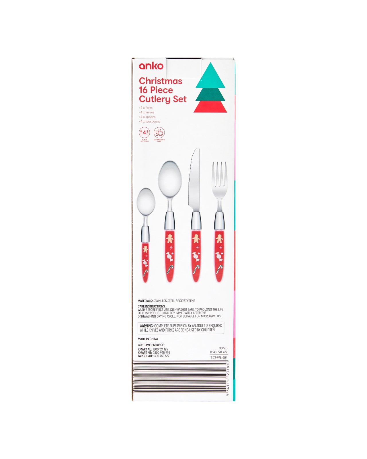 Anko 16 Piece Christmas Cutlery Set 6 of 6