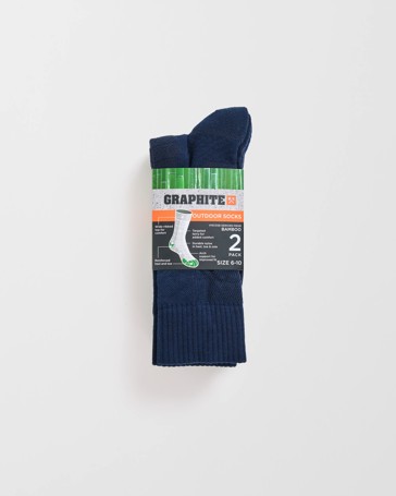 Graphite Bamboo 2 Pack Performance Work Crew Socks