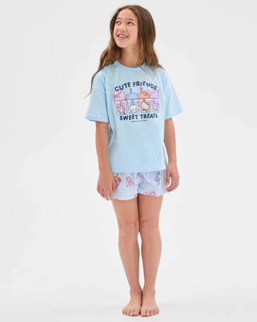 Hello Kitty Australian Cotton Older Girls Pyjama Set
