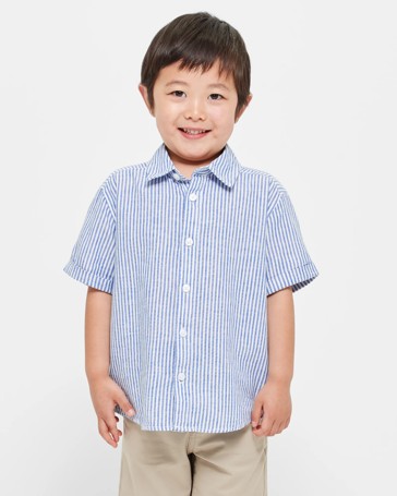 Linen Blend Stripe Shirt