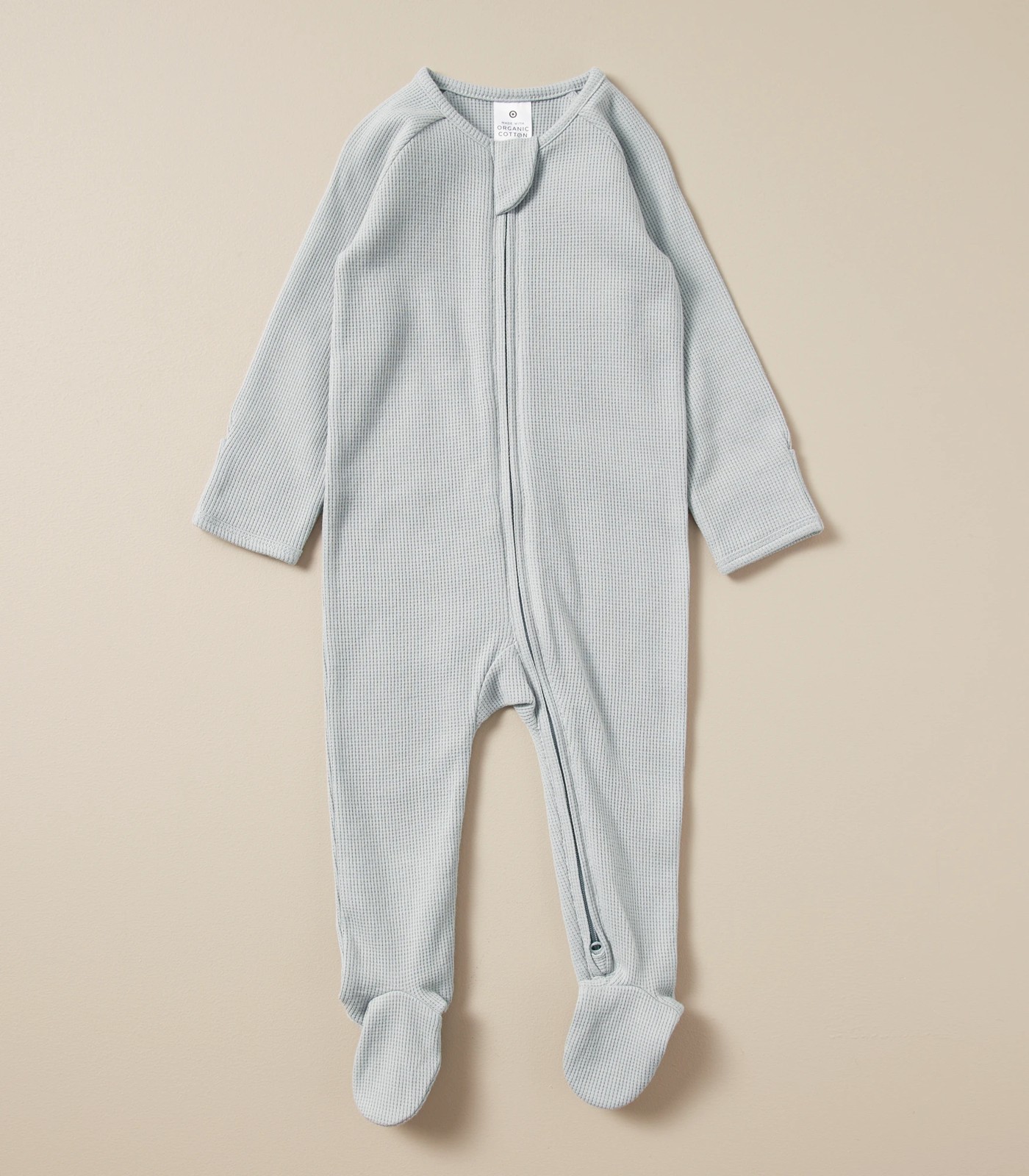 Baby Organic Cotton Waffle Zip Coverall 3 of 6