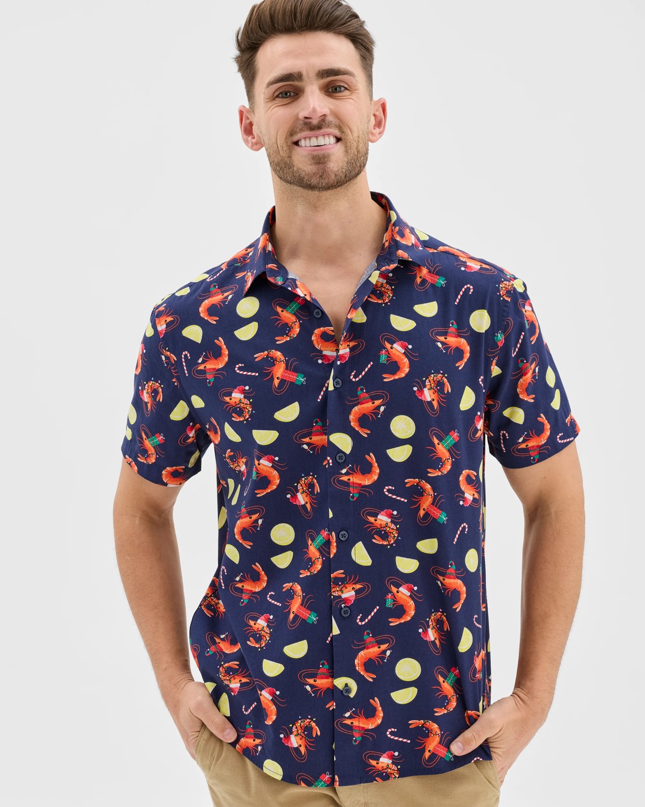 Christmas Shrimp All Over Print Shirt 5 of 5