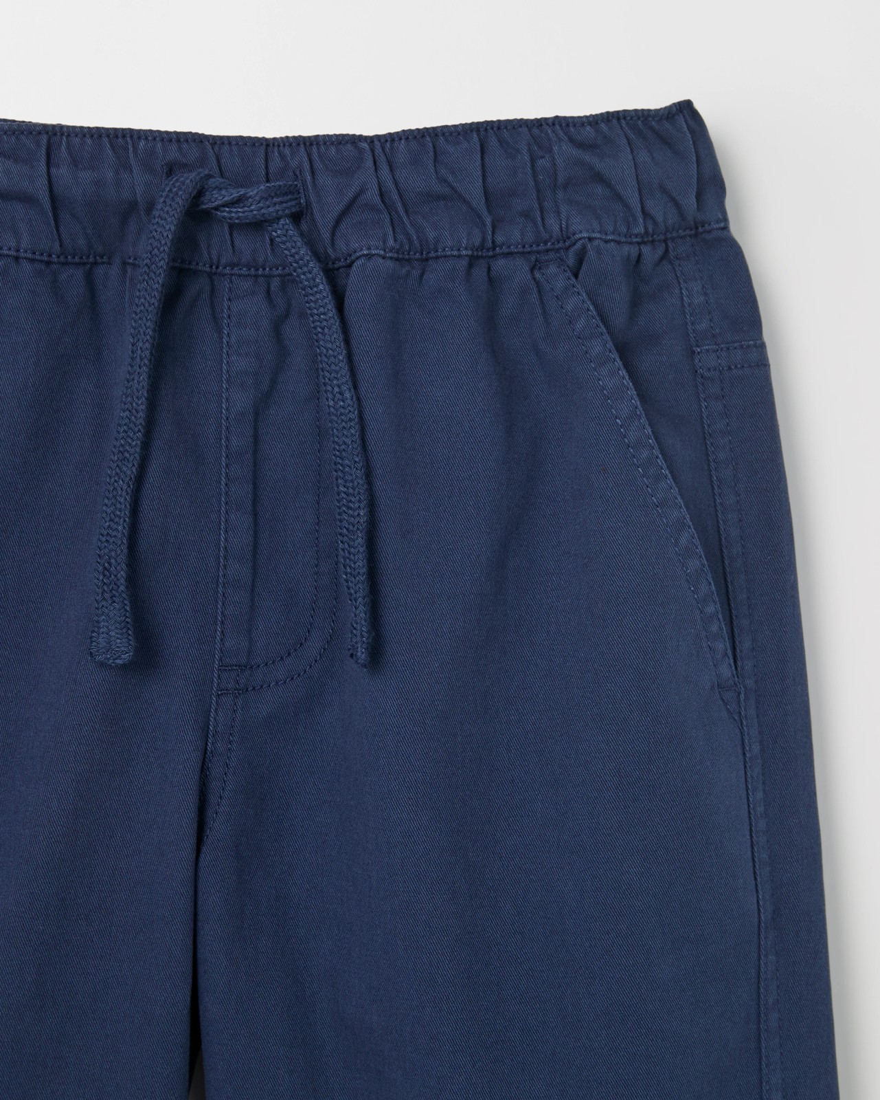 Elastic Waist Chino Shorts - Navy 6 of 6