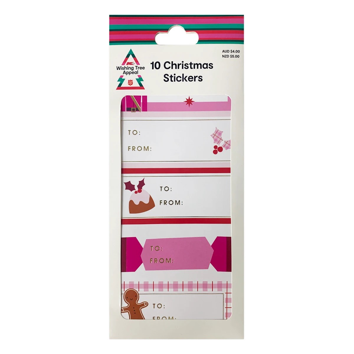 Wishing Tree 10 Pack Christmas Stickers - Assorted 3 of 6