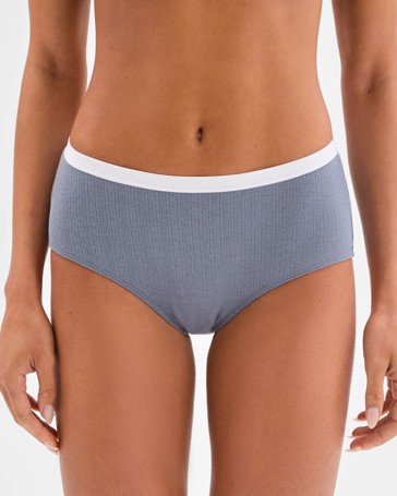 Lily Loves Australian Cotton 2 Pack Pointelle Boyleg Briefs
