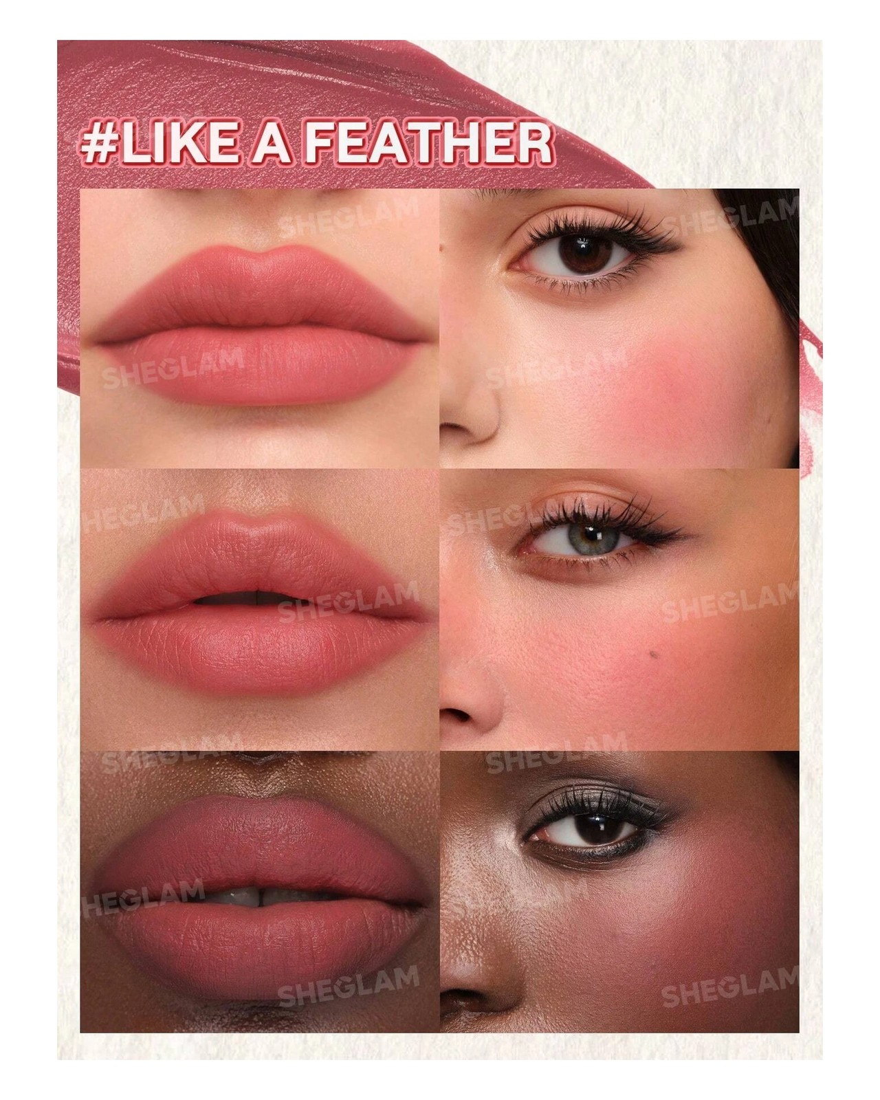 SHEGLAM Air Plush Lip & Cheek Cream - Like A Feather 4 of 6