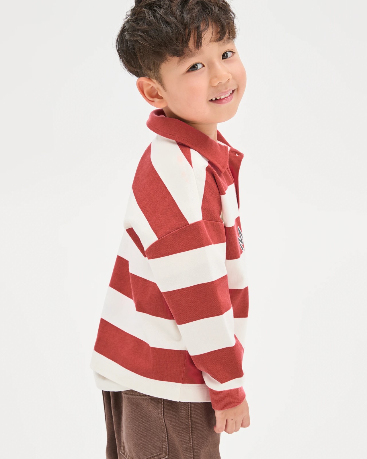 Super Mario Australian Cotton Striped Rugby Polo Jumper 3 of 6