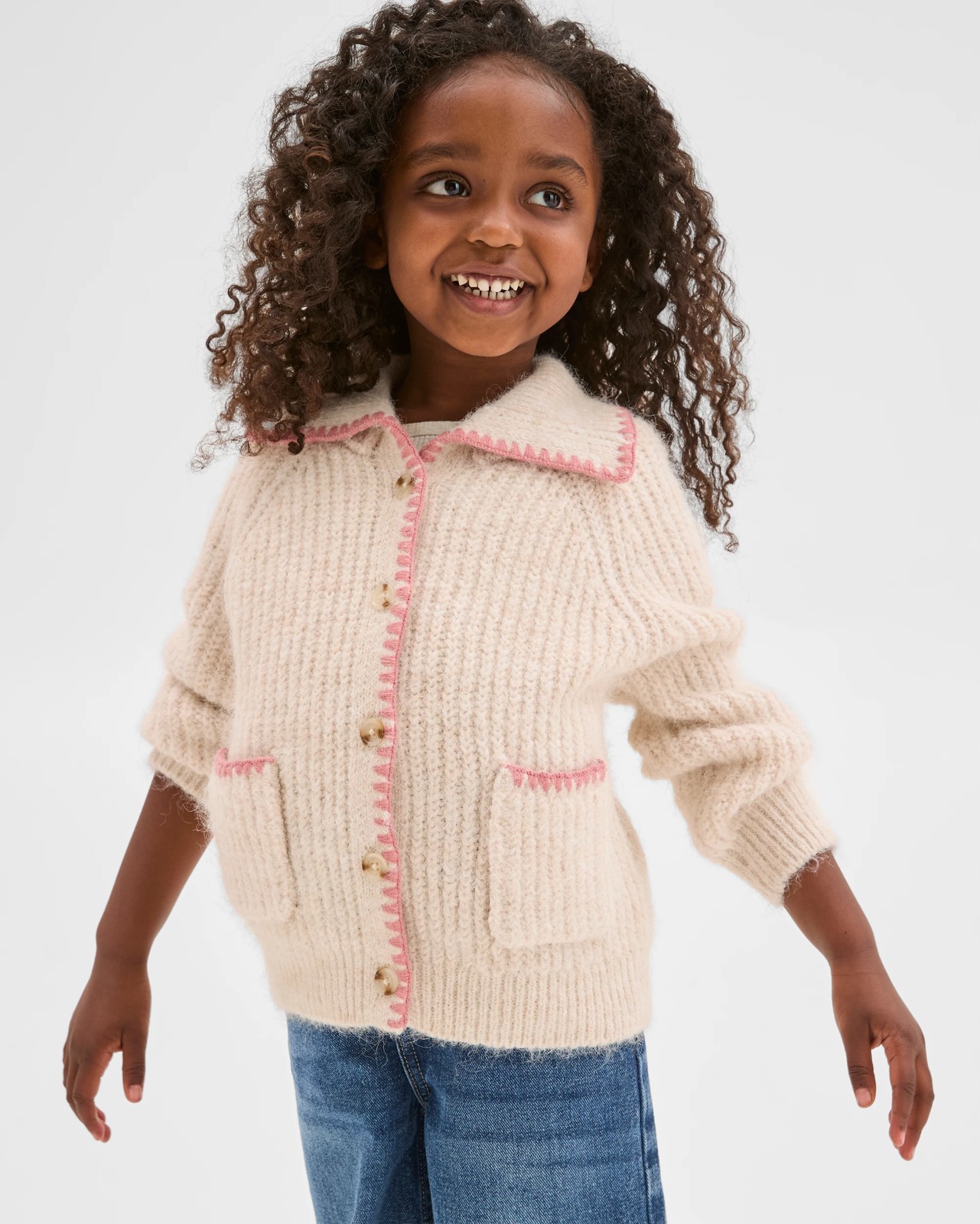 Long Sleeve Blanket Stitch Cardigan 5 of 6