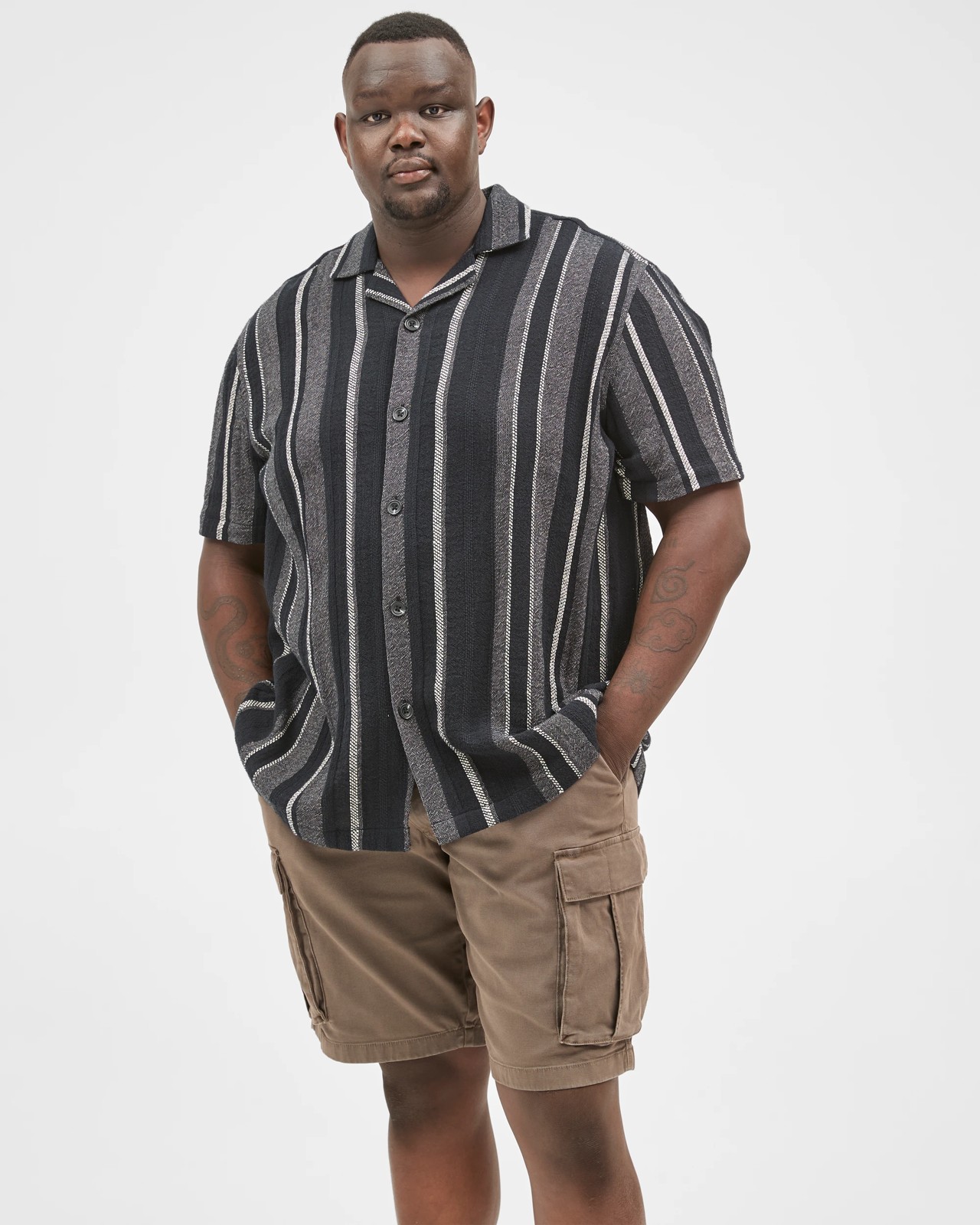 Plus Size Australian Cotton Cargo Shorts - Dark Olive 3 of 6
