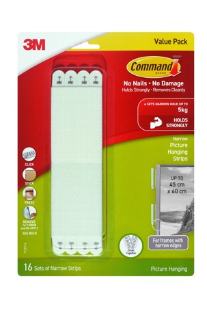 16 Pack 3M Command Picture Hanging Strips