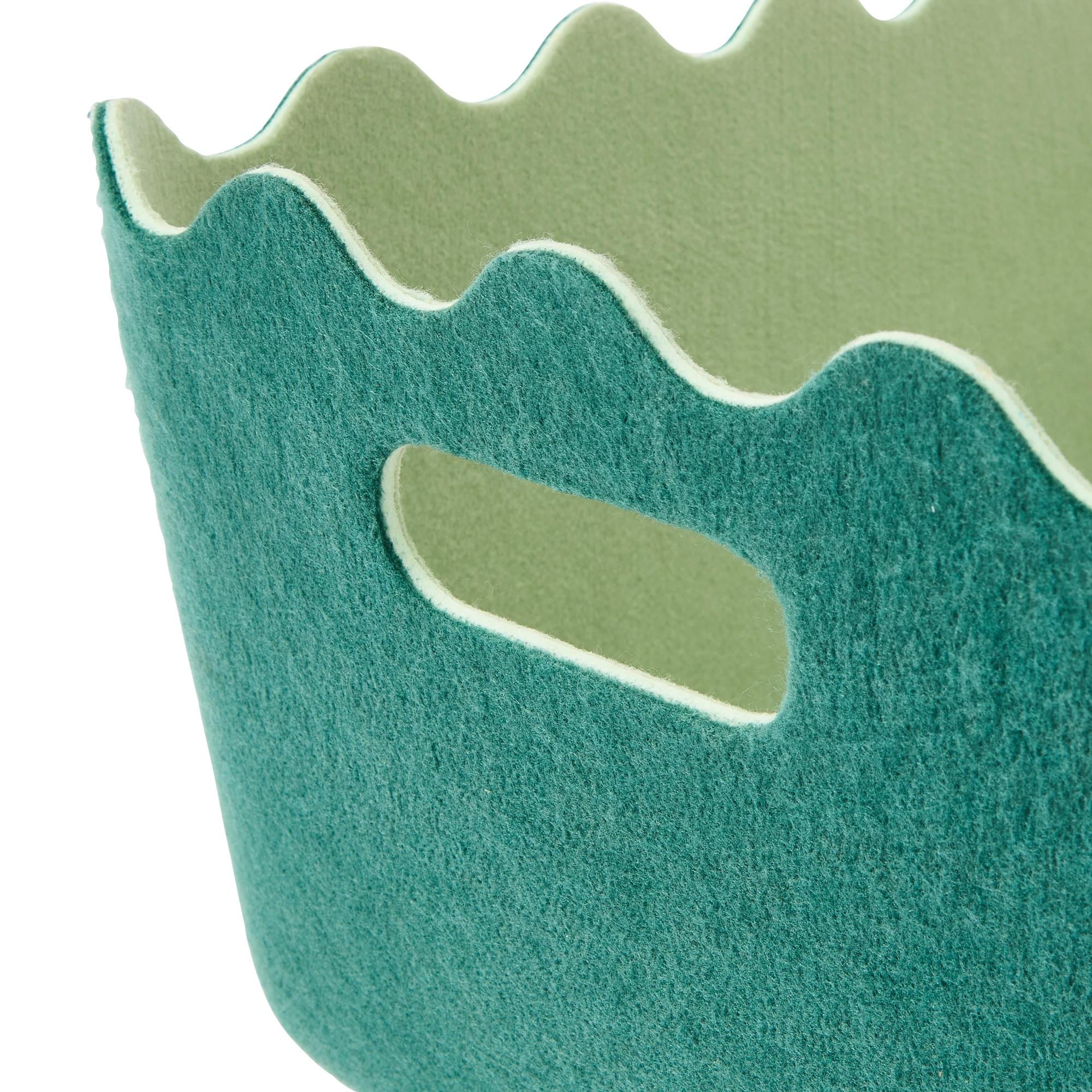 Two Tone Wave Felt Basket, Green - Anko | Target Australia