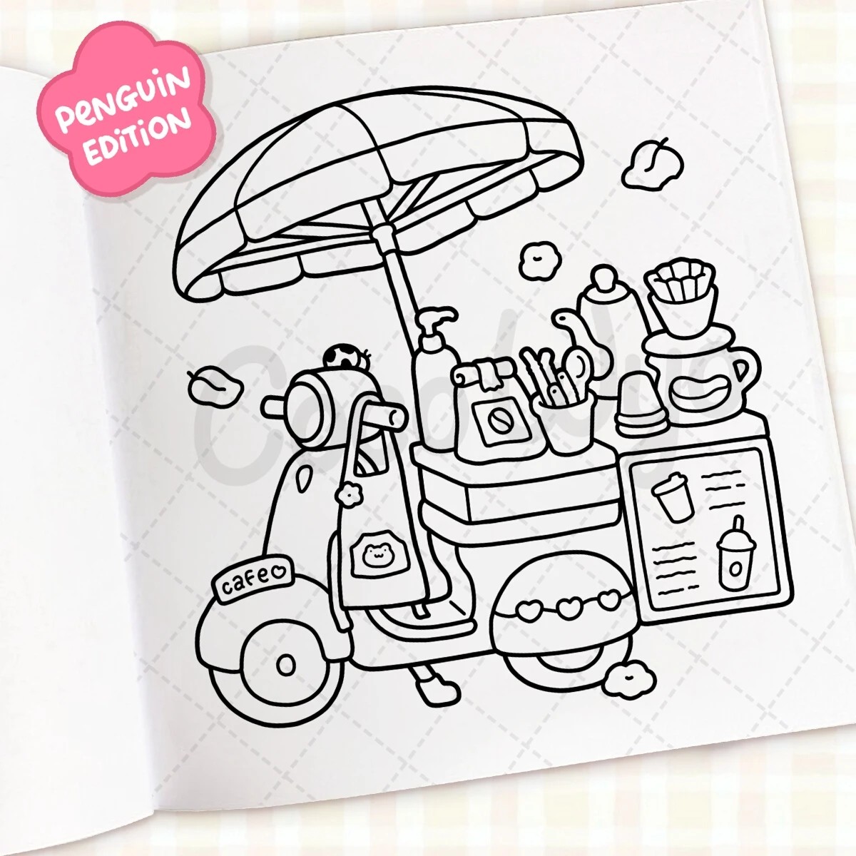Cozy Cafe: Cute and Comfy Colouring Book by Coco Wyo - Book 3 of 5