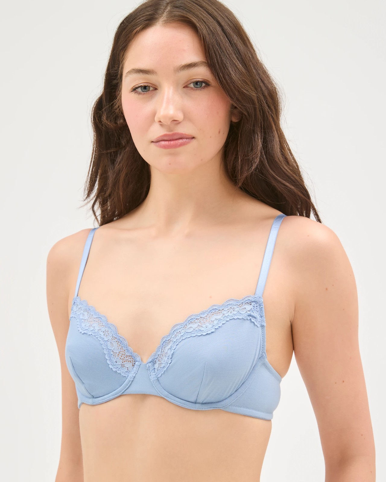 Lily Loves Sunny Bamboo Balconette Bra - Forever Blue 2 of 5