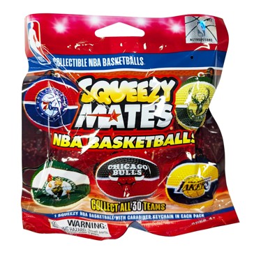 Squeezymates 2024 NBA 2.5” Squishy Team Basketball - Assorted*