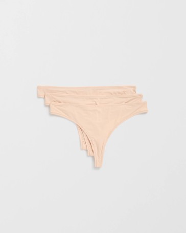 3 Pack Soft Comfort G-String Briefs