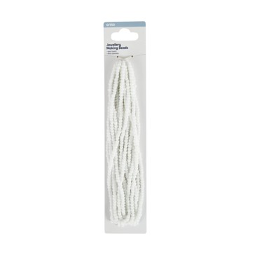 Jewellery Making Beads, White - Anko