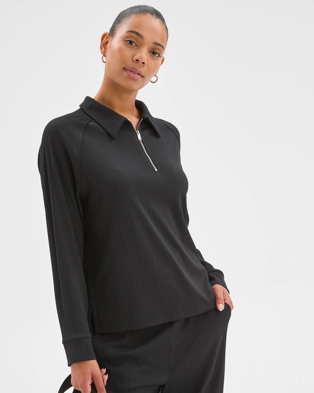 Active 1/4 Zip Plisse Jumper 5 of 6