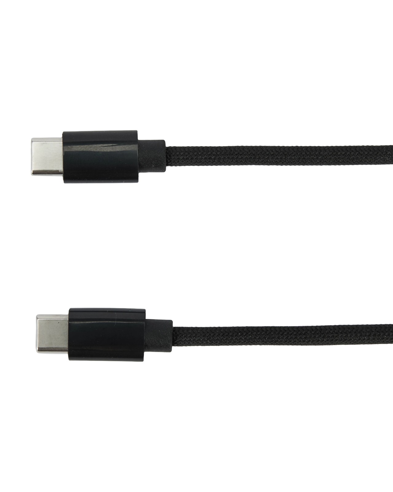 Braided USB-C to USB-C Cable, 2m, Black - Anko 2 of 4