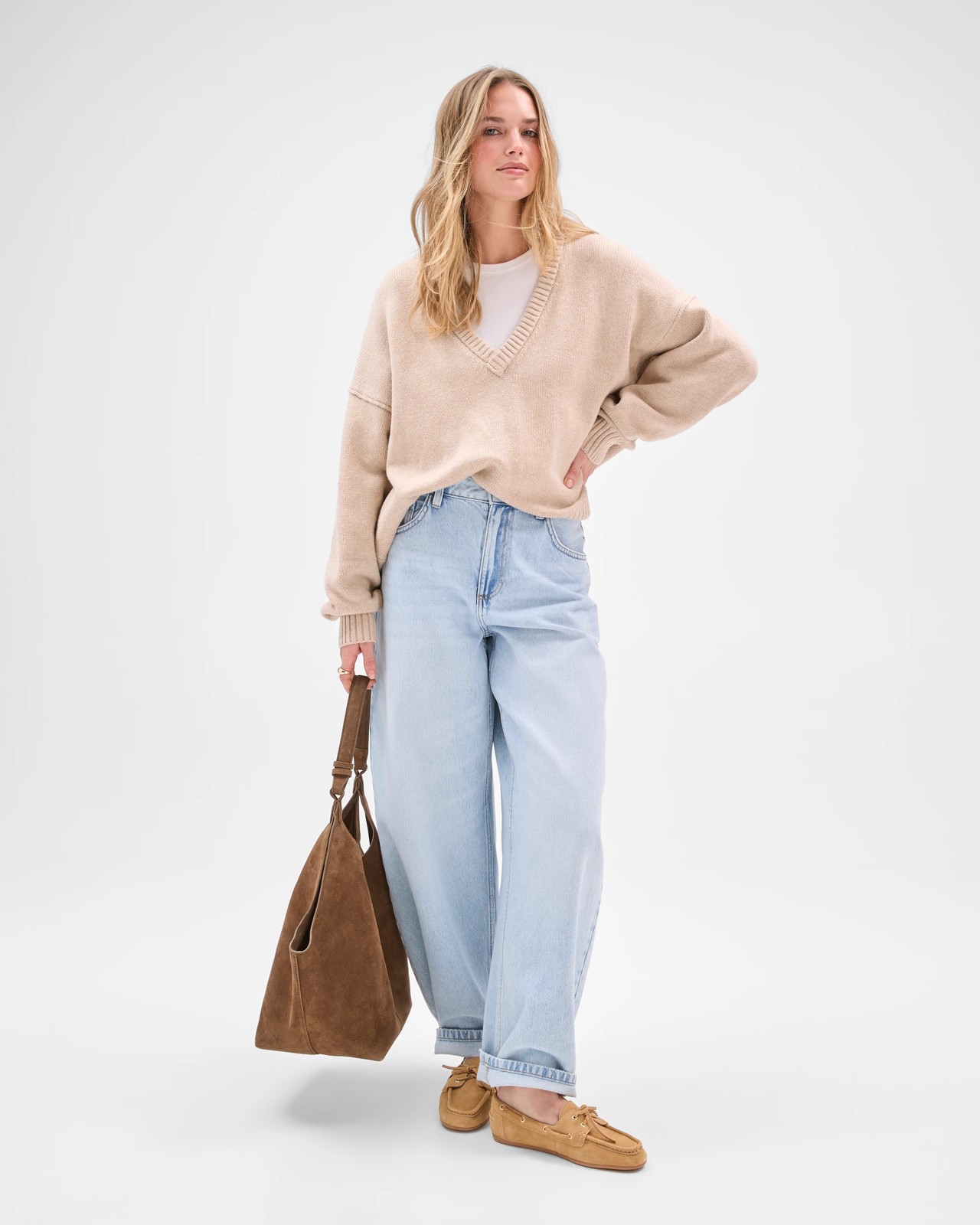 Lily Loves Australian Cotton Blend Deep V-Neck Jumper 2 of 5