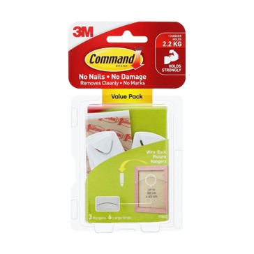 3M Command Wire-Backed Value Pack Picture Hangers