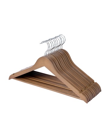 Anko 12 Pack Wooden Hangers - Walnut