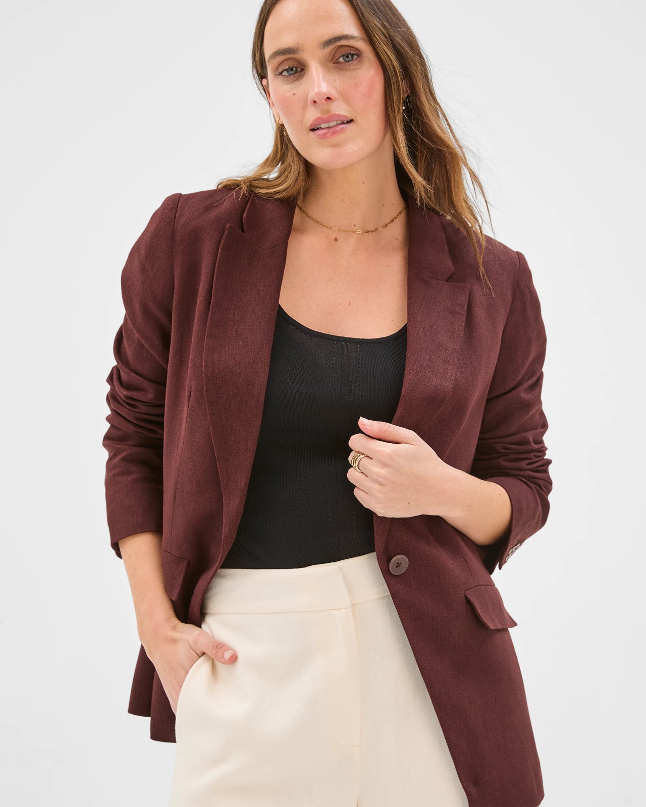 Preview Tailored Blazer  - Dark Chocolate 4 of 5