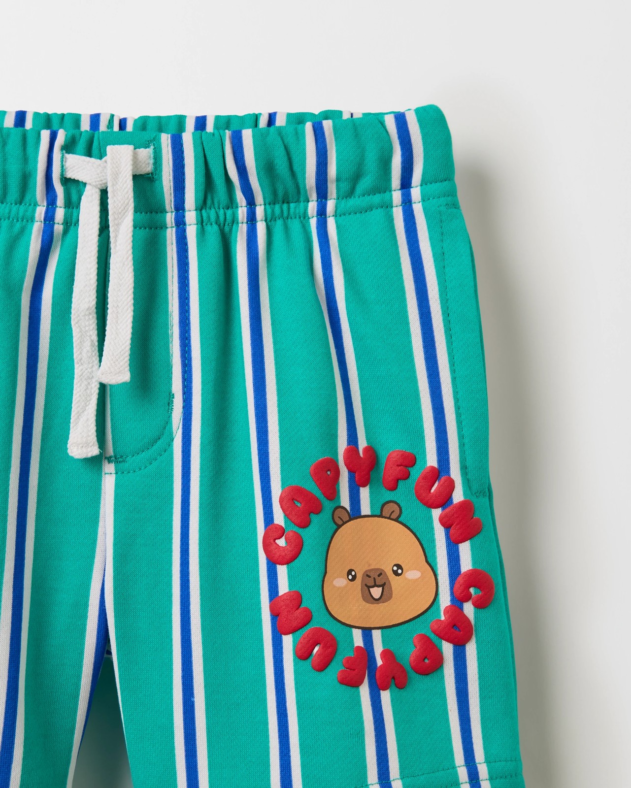 Licensed CapyFun Australian Cotton Striped Shorts 2 of 2