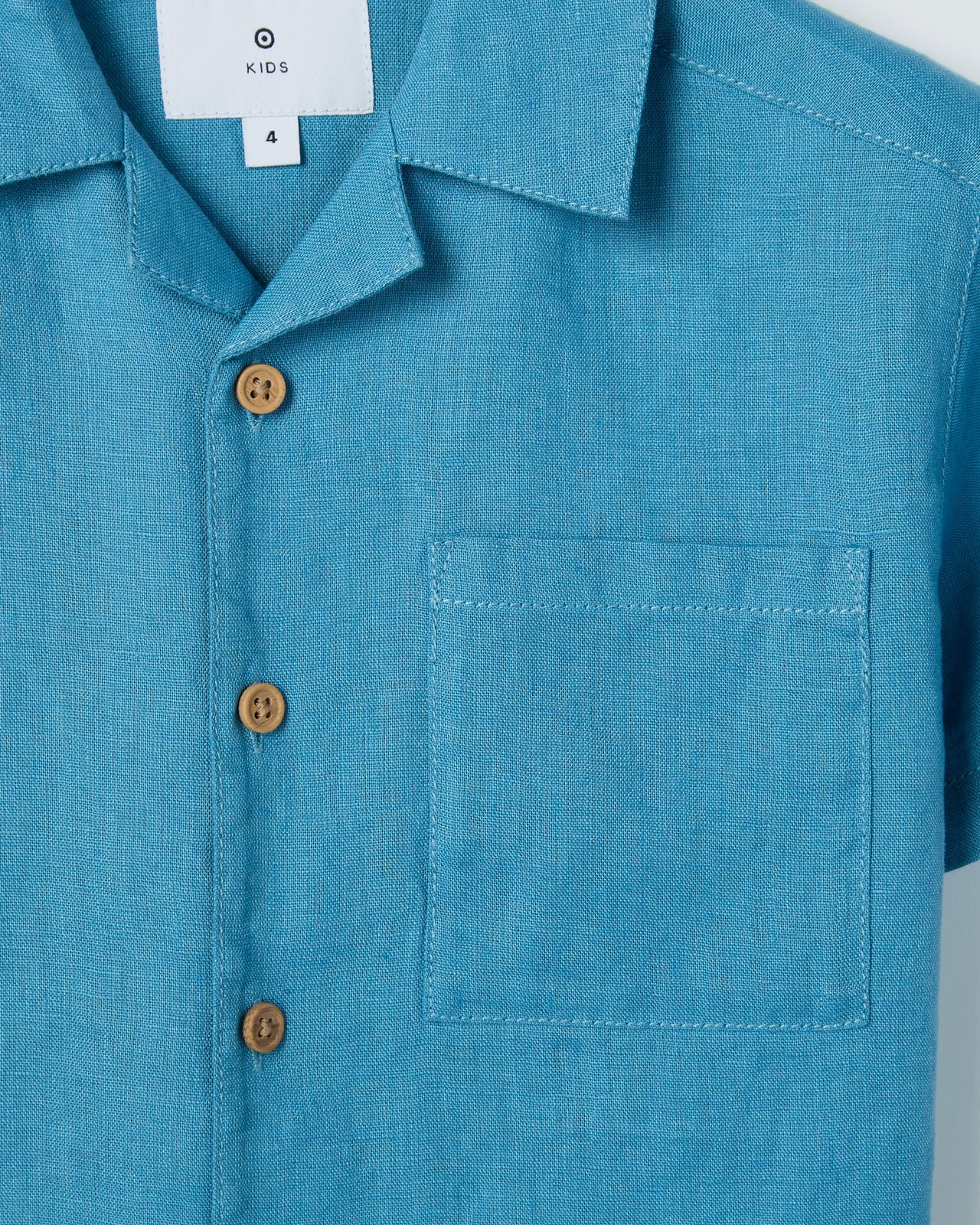 European Linen Shirt - Blue 6 of 6